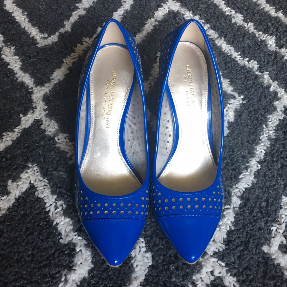 Blue high heels